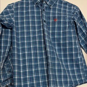 Ariat Blue and Red Plaid Shirt